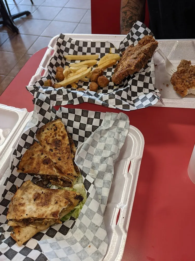 Shak Chicken Steak & Shrimp Quesadilla